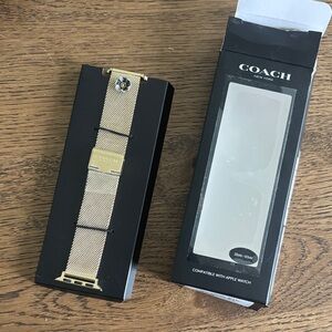 Coach Gold Mesh Apple Watch Band